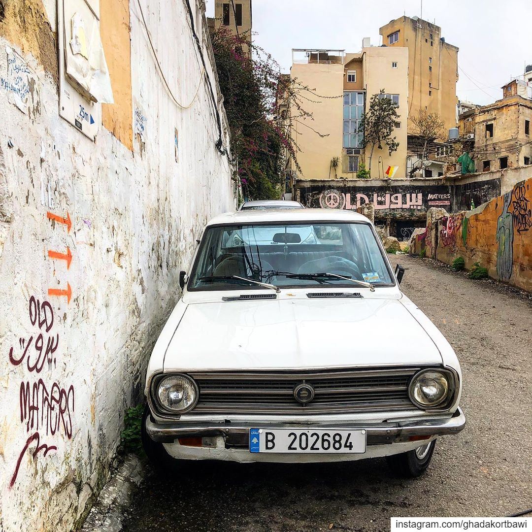Old beirut matters!..... oldisgold  vintage  datsun  street ... (Achrafieh, Lebanon)