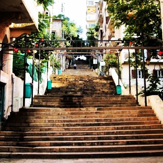  old  stairs  windows  trees  Gemayzeh  Achrafieh  Beirut  Lebanon ...