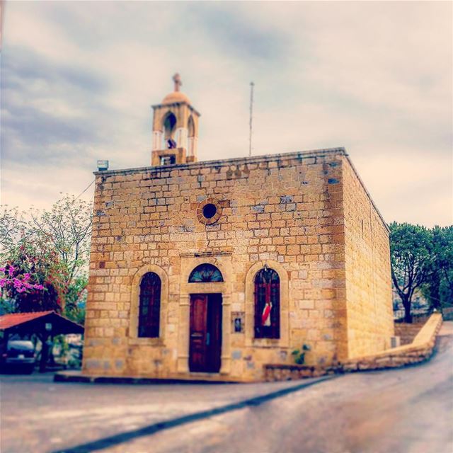 Old stone village church  traditional  stone  church  architecture ... (Deir Tamich)