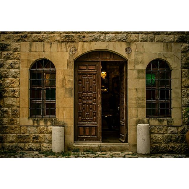  oldlebanon  lebanon  old  house  entrance  windows  door  architexture ... (Baakline, Mont-Liban, Lebanon)