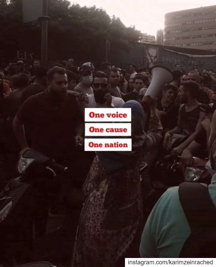 One voice. One cause. One nation.كلن يعني كلن! lebanon  revolution ... (Beirut, Lebanon)