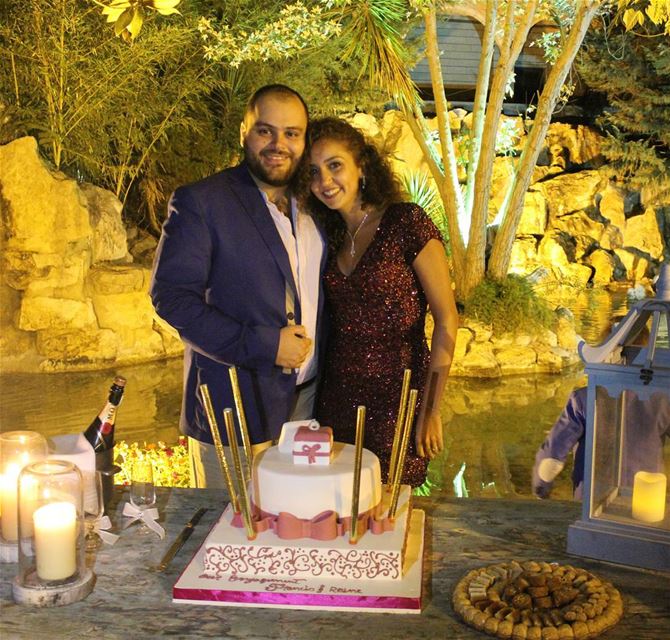 Our engagement lebanon  loveisintheair  engagement  cake  ring  moet ...