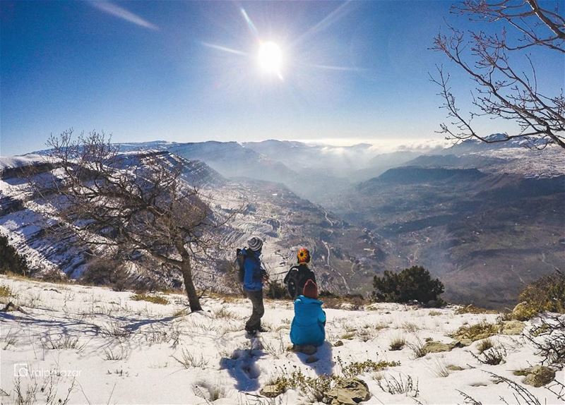 🏔Overlook🏔  snow  hiking  mountains  lebanon  winter ..... ... (El Aâqoûra, Mont-Liban, Lebanon)
