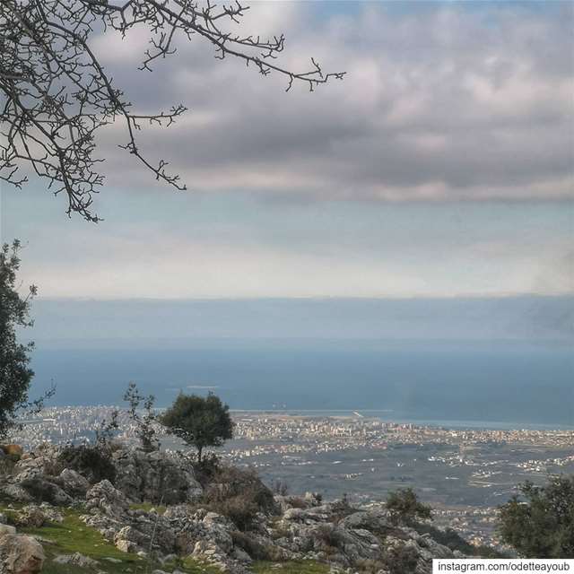 Panoramic view. From my village seeing all of Tripoli and the sea.......