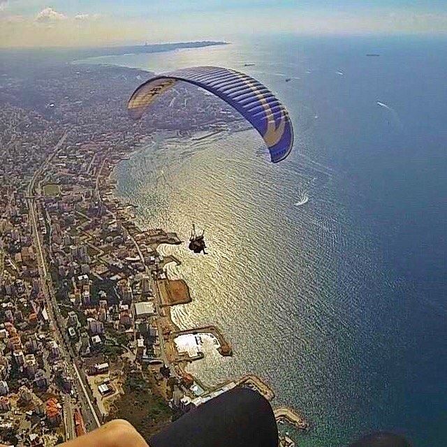 Paragliding from Harissa (Lebanon)