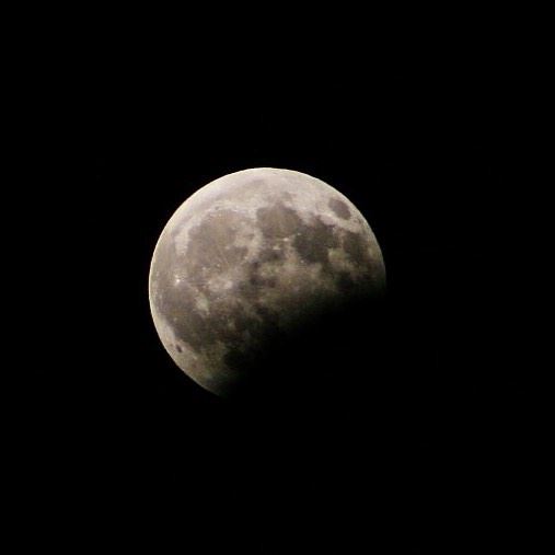 Partial lunar eclipse, August 7 🌙  moon  moonlight  lunareclipse  eclipse... (Beït Hbâq, Mont-Liban, Lebanon)