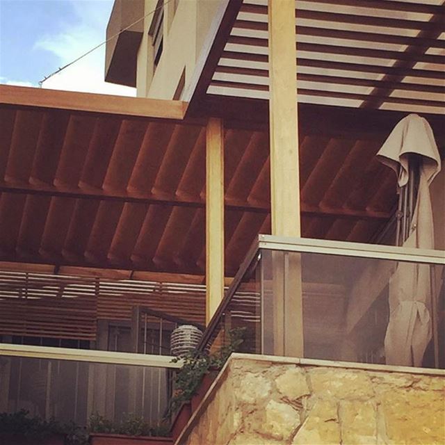  pergola  wood  iroko  polycarbonate  lebanon  terrace  balcony  luxury ... (Dbayeh, Mont-Liban, Lebanon)