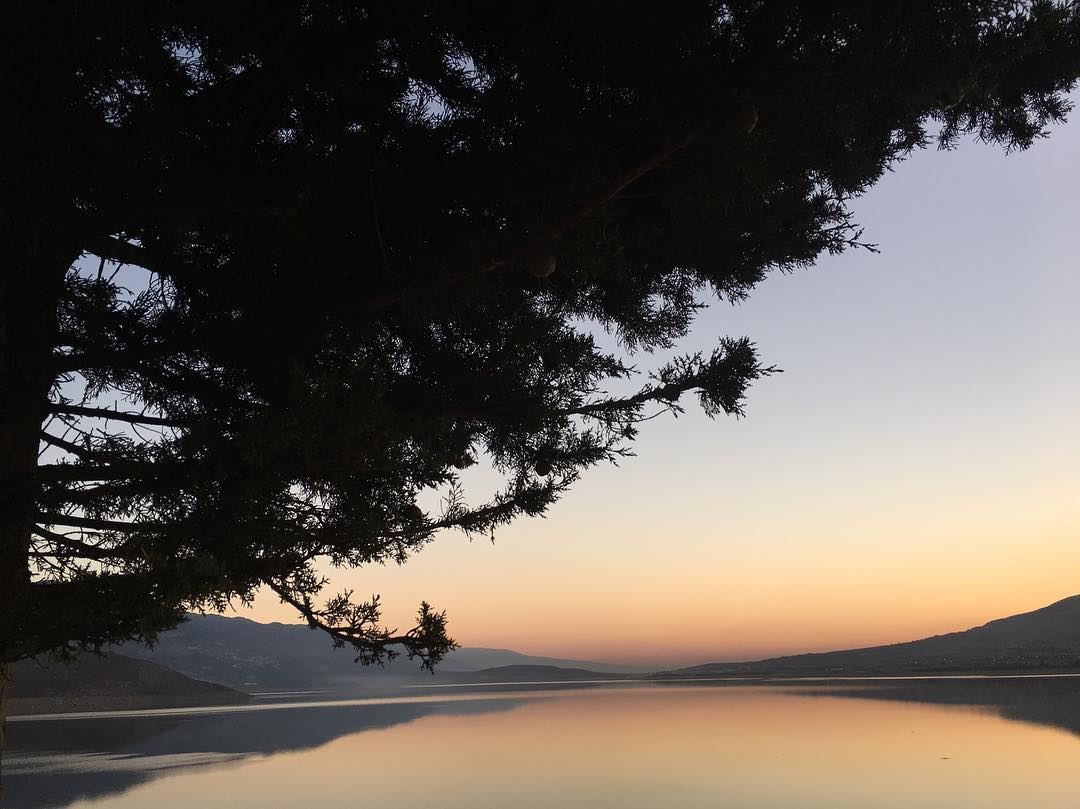 🌄 photography  landscapephotography  naturephotography  nature  sunrise ... (Lake Qaraoun)