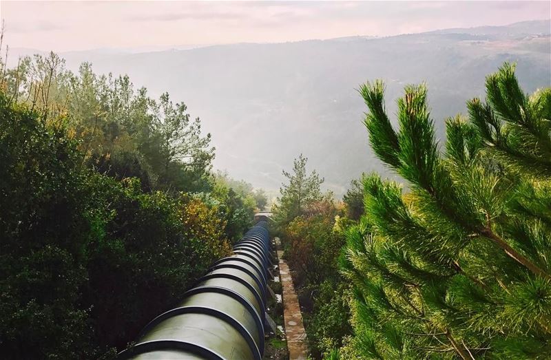 Pipe lead to anane hydroelectric power station....... greenenergy ... (Anâne, Al Janub, Lebanon)