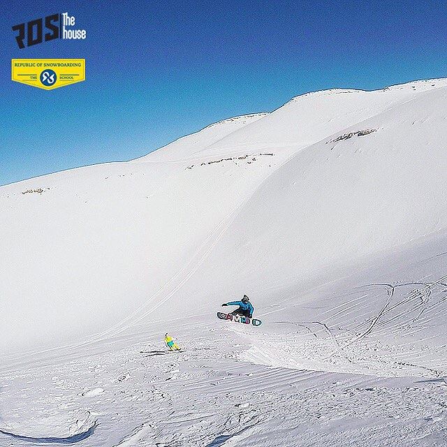Pow Pow and Away!  rosthehouse  snow  ride  lebanon  faraya ... (Mzaar Kfardebian Ski Resort.)