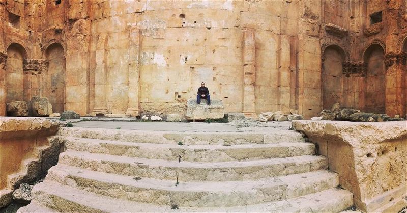 Punctuality Is The Politeness Of Kings. baalbeck  cityofthesun  lebanon ... (Baalbek , Roman Temple , Lebanon)