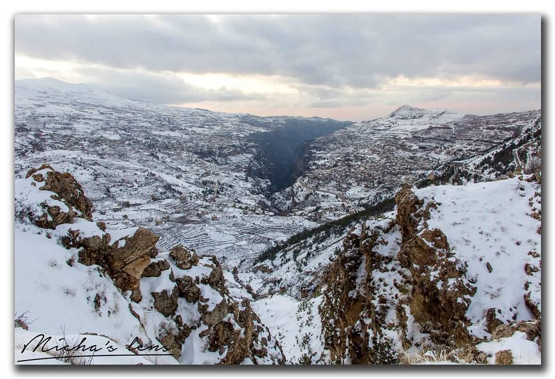 Quadisha valley and the snow..  thebestinlebanon  mycountrylebanon ...