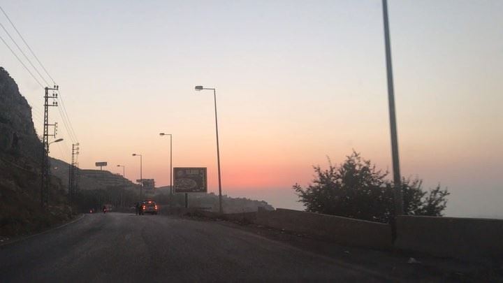 Reddish sunset ♥️🌅✨- summer  roadtrip  road  trip  lebanon  mountains ... (Sawfar, Mont-Liban, Lebanon)