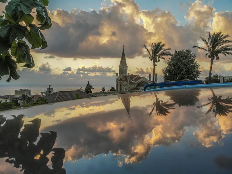 Reflection and Sunset @ St Sarkis & Bakhos 🇱🇧🇱🇧 ...... (Kfar Abida)