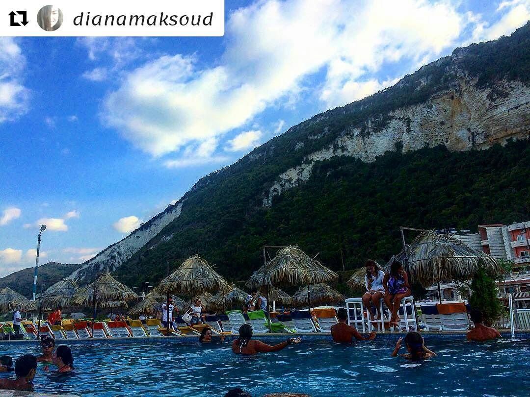  Repost @dianamaksoud (@get_repost)・・・A mountains view from the pool 😌💙