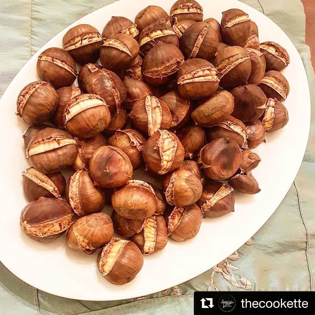  Repost @thecookette (@get_repost)・・・Oven Roasted Chestnuts🌸...