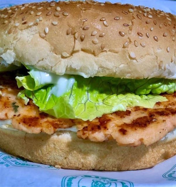 @restaurant_et_falafel_joseph -  New: Salmon burger Healthy meal. Salmon... (Restaurant and Falafel JOSEPH-Sin El Fil)