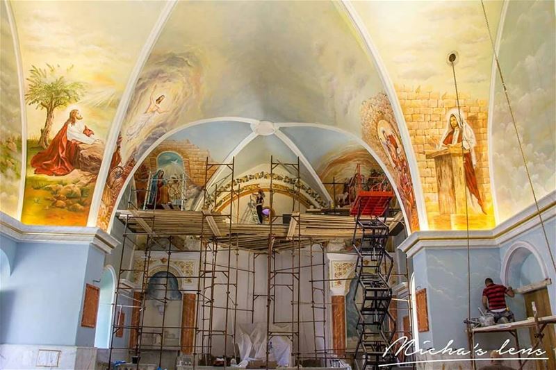 Restoration of Sebhel church by my the painter & sculptor Tony Farah (my...