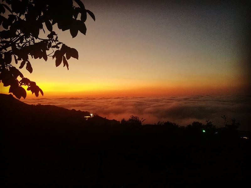  romaticview realxingview skyview sunset with  fog @ ehden  northlebanon ... (Ehden, Lebanon)