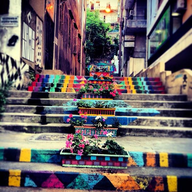 ROYGBIV  stairway  citylife  streetlife  rainbow  colour  architecture ...