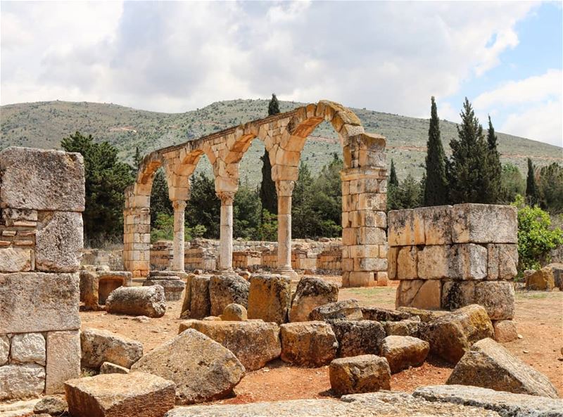 .. Ruins are just a signal of new beginnings. ancient  ancientruins ... (`Anjar, Béqaa, Lebanon)