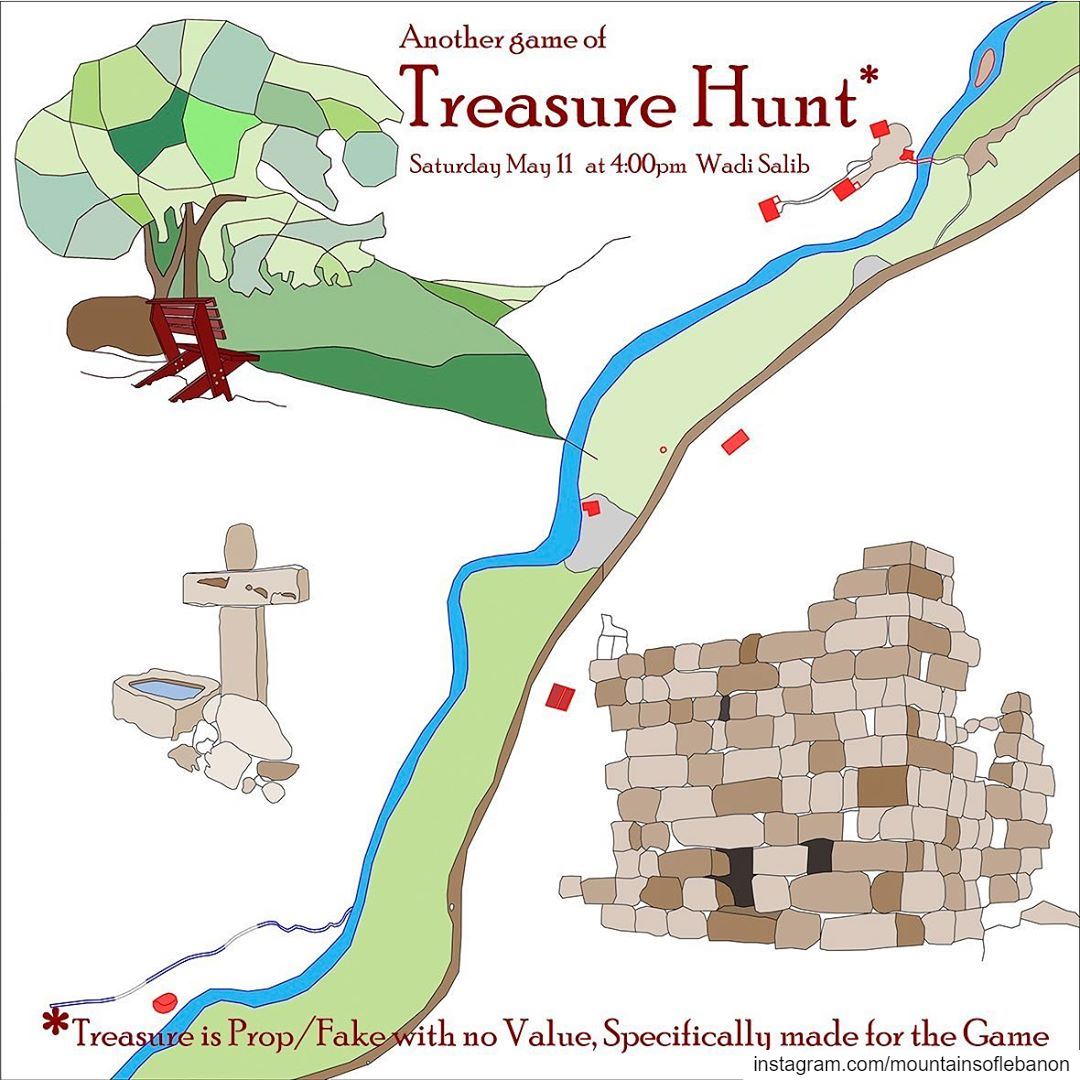 Saturday May 11, Join in for a Treasure Hunt (Only a Game)!  riddle ... (Wadi El Salib - Kfardebian)