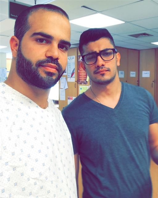 Selfie of the day ... welcome dr dandi 💐...  friend  brother  dandi ... (AUBMC - American University of Beirut Medical Center)