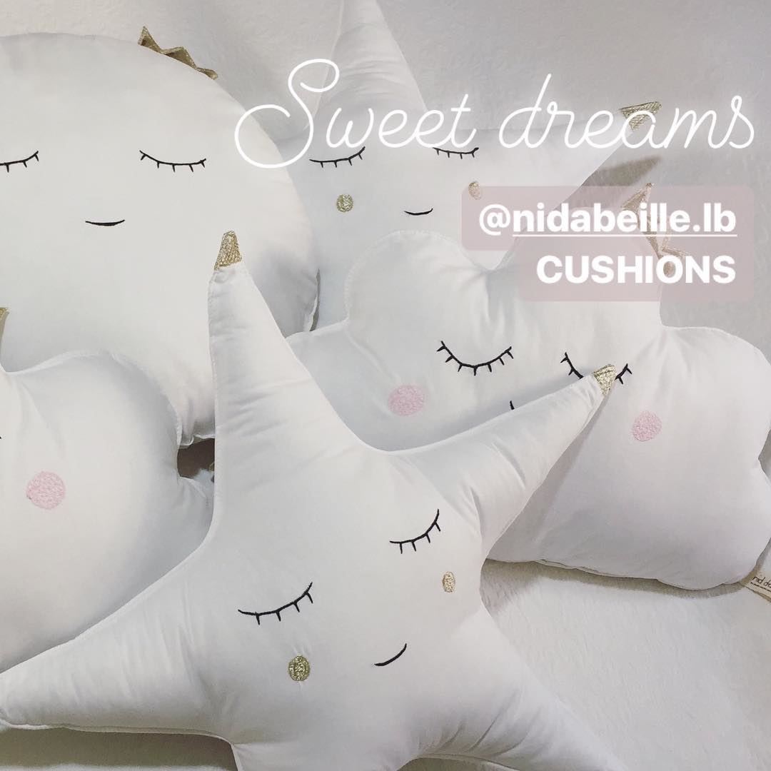Shapes & colors cushion ☁️ soft & comfy! Write it on fabric by nid d'abeill