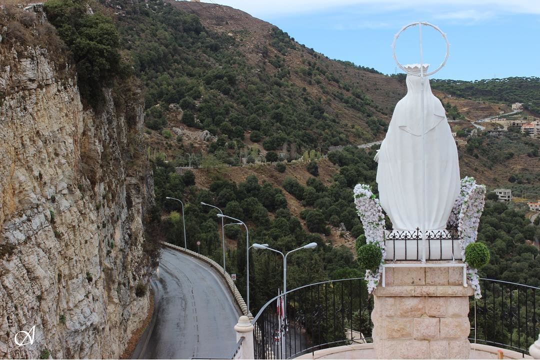 She’s always waiting for us, to welcome us and wishes us a safe trip.... (The Lady of Maabour - Jezzine)