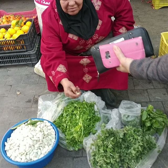 She was asked " is it baladiyeh?" meaning locally sourced. She replied "of... (Saïda, Al Janub, Lebanon)