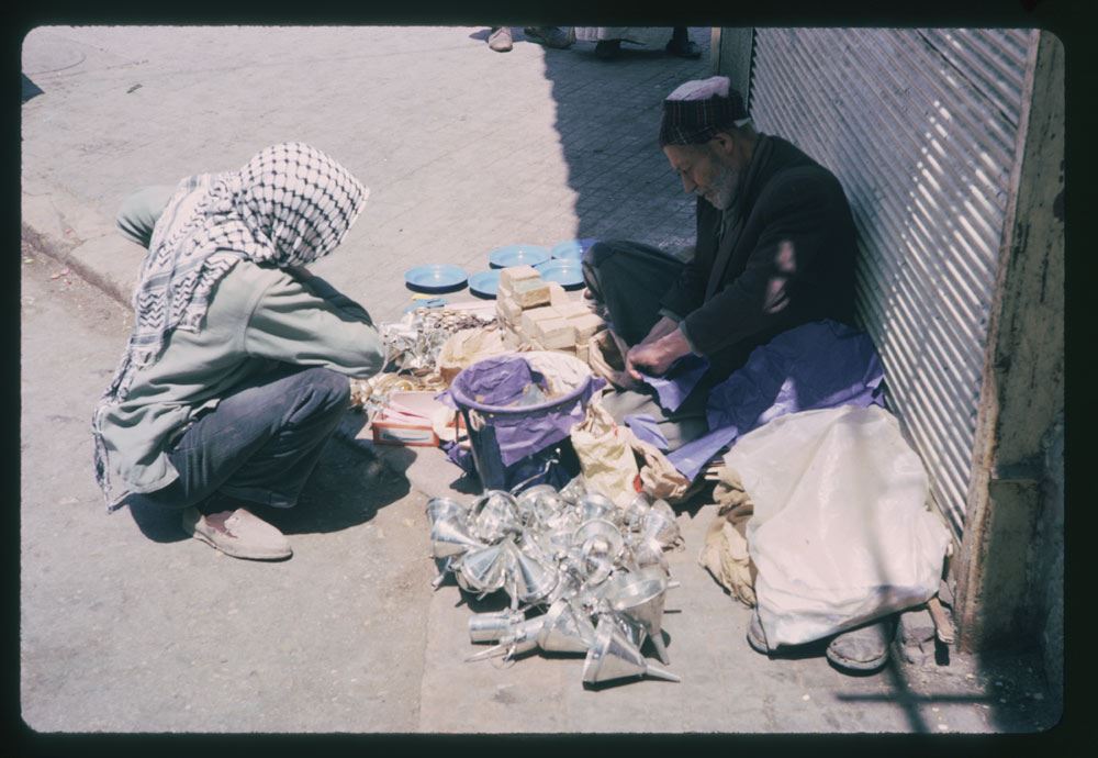 Sidewalk merchant on Parliament Square  1965 