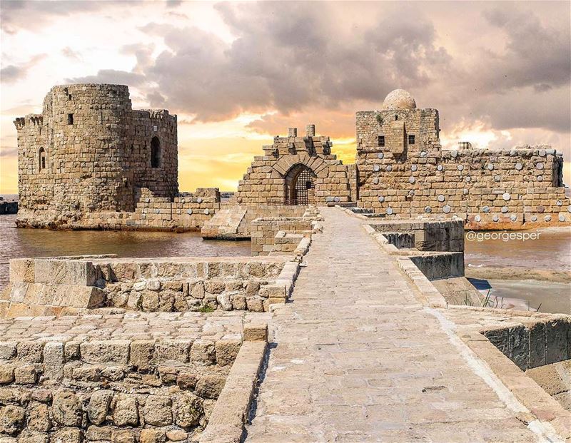 Sidon's Sea Castle was built by the crusaders as a fortress of the holy... (Saïda, Al Janub, Lebanon)