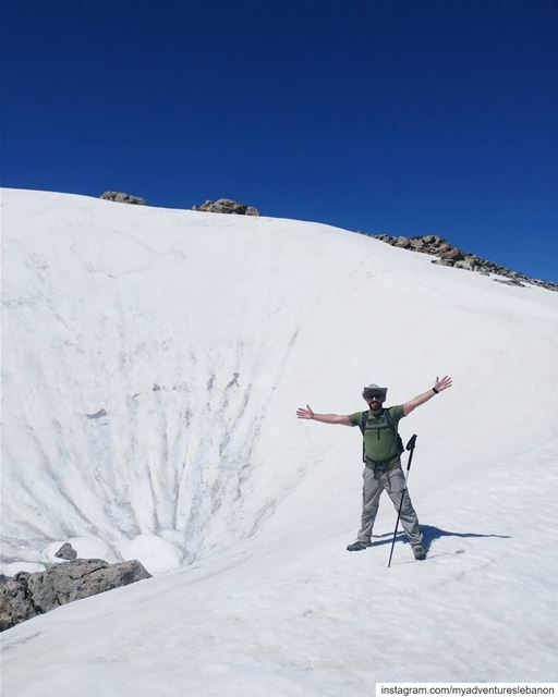 Snow ball meteor crater 😱😍 myadventureslebanon mountaineering ... (Lebanon)