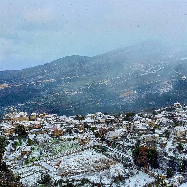 Snow time 🌨❄  livelovedouma  livelovelebanon  livelovebeirut ... (Douma, Liban-Nord, Lebanon)