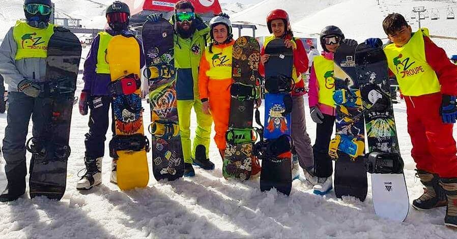 Snowboard team groupe Z groupez  skischool  mzaar  lebanon  sportsexperts... (Mzaar)