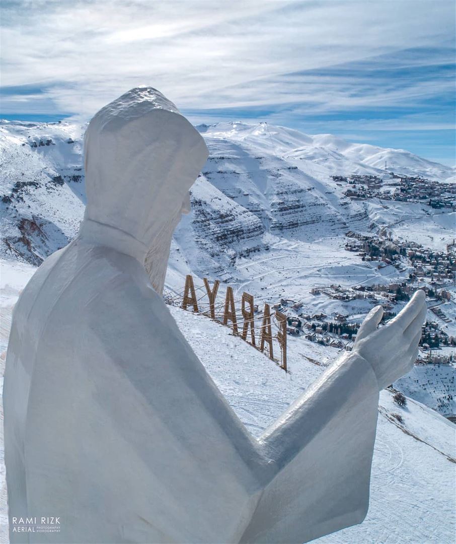 Snowflakes Are Kisses From Heaven❄️.. .  faraya  lebanon  dji  drones ... (Saint Charbel-Faraya)