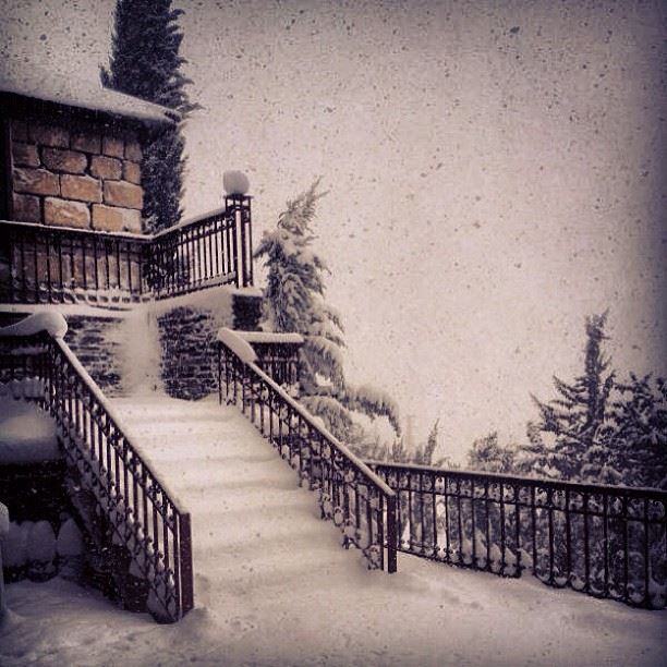 📷 Snowy Morning ❄, Baalbeck, Lebanon. snow  snowy  morning  day  winter ... (Baalbek, Lebanon)
