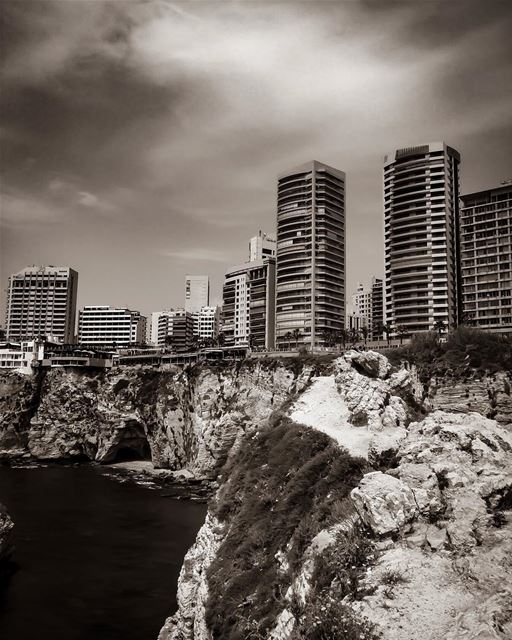 Solid Rock.. -📍Pigeon Rock, Beirut, Lebanon 🇱🇧- beirut  beyrouth ... (Beirut, Lebanon)