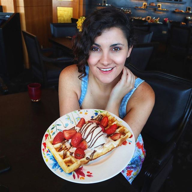 Some waffle lovin’ 😋🍓  TheUrbanPotato... beirut  lebanon  lunch ... (Four Seasons Hotel Beirut)