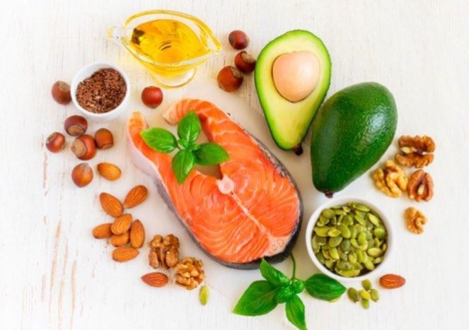 Sources of Good Fats- Avocado- Salmon- Olive Oil- Walnut , almond,...