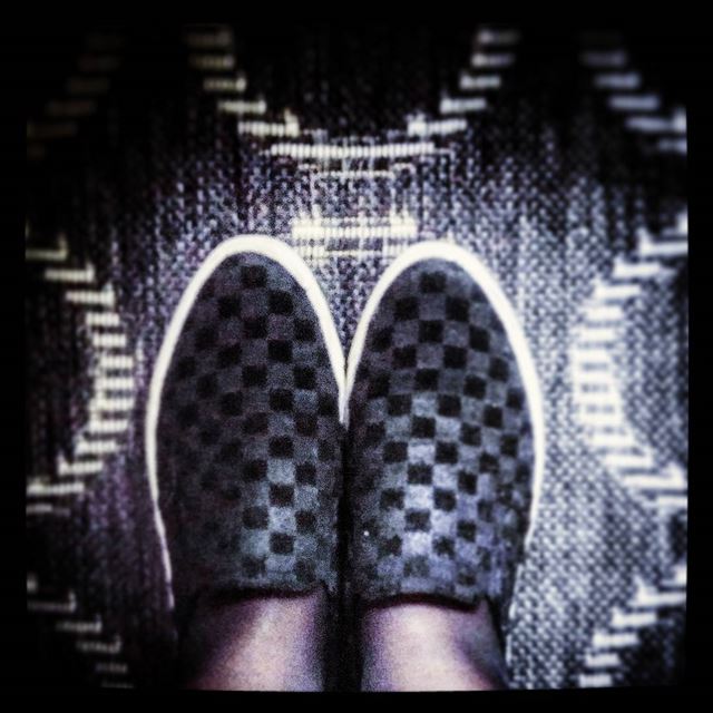 ▫▪◽◾◻◼🔲 squares  checkered  black  white  slipons  shoes  feet  b&w ...