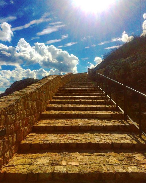Stairway to heaven 🕊•• monuments  monumentshistoriques ... (Kal3at Shkef)