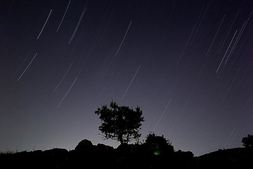 Star trails......... nightphotography  sky  startrails ... (Chouf)