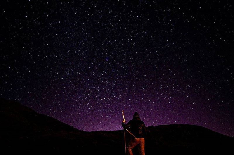  stargazing startrails stars moon sky night nighthike nightphoto nightpic... (Sanine Mountains)