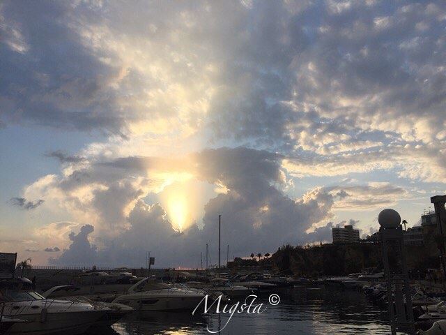  sun  clouds  sunset  suncolors  yachts  beach  lebanon  love ...
