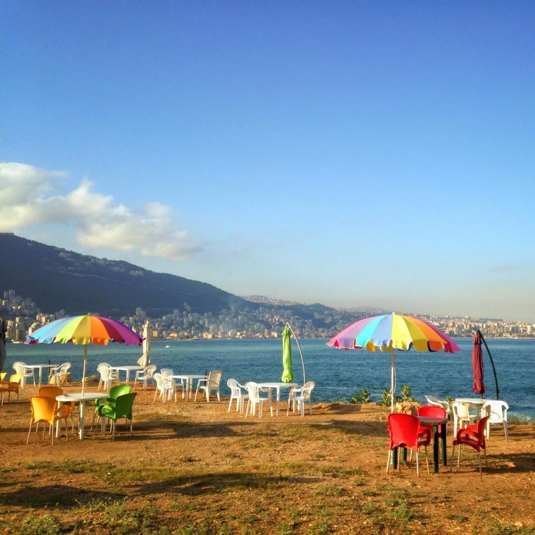Sun is Up ☀️️ morning  like  this  bay  jounieh  shore  maameltein ... (El Maâmelteïne, Mont-Liban, Lebanon)