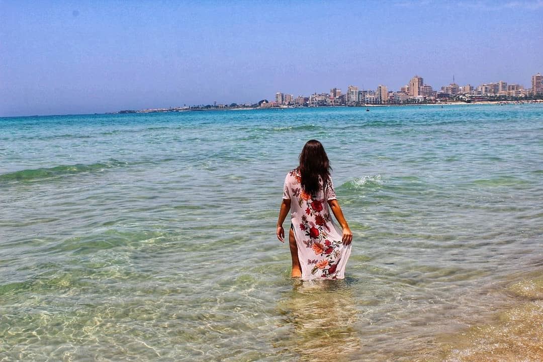 Sun, sand, the sea and me 😊 ......... 📸 @pamchemali enjoylife ... (Tyre, Lebanon)