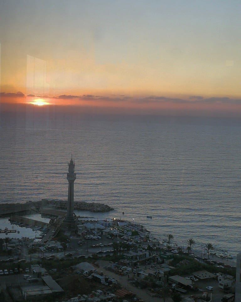  Sunset beirut bestcitypics sunsetporn  sunsetlovers lighthouse... (Beirut, Lebanon)