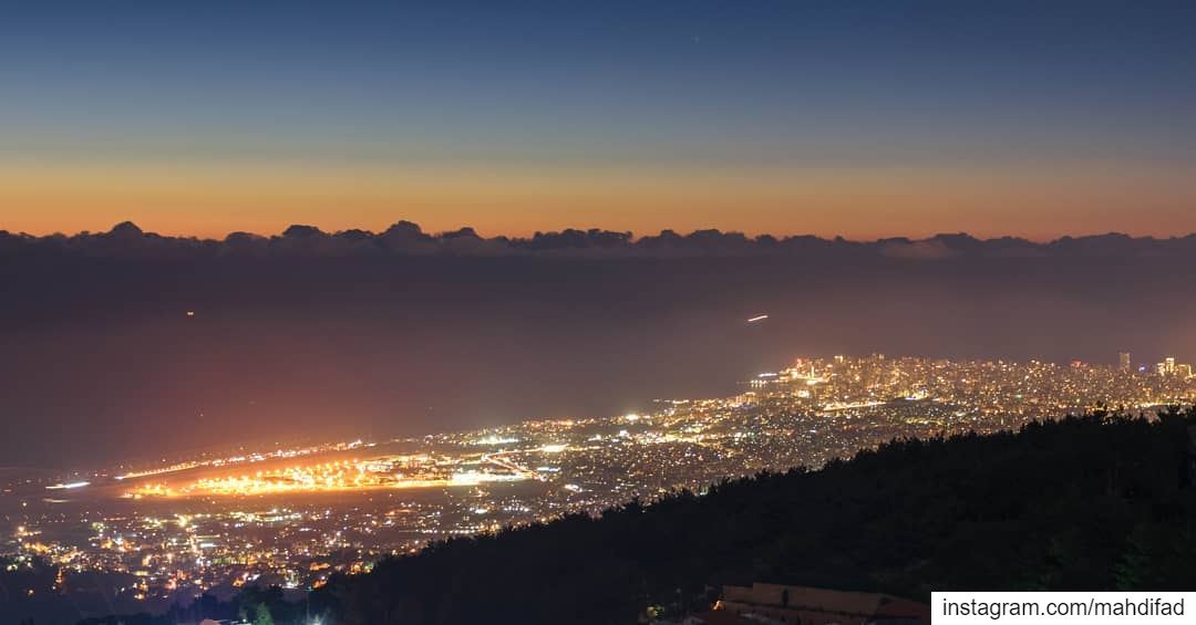  Sunset Beirut city lights mountains lebanon Pysglb Nature Landscape... (Kayfun, Mont-Liban, Lebanon)