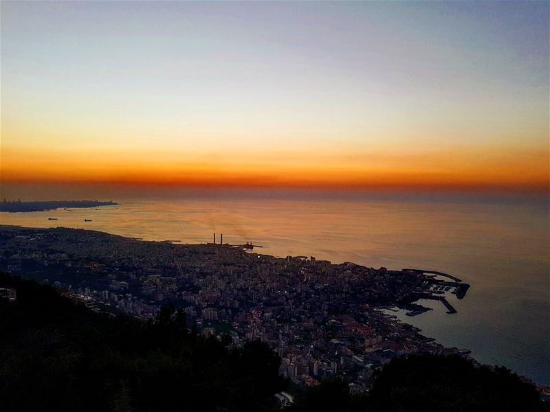  sunset  fromharissawithlove  amazingview  blessedplace  ourladyoflebanon ... (سيدة لبنان حريصا)